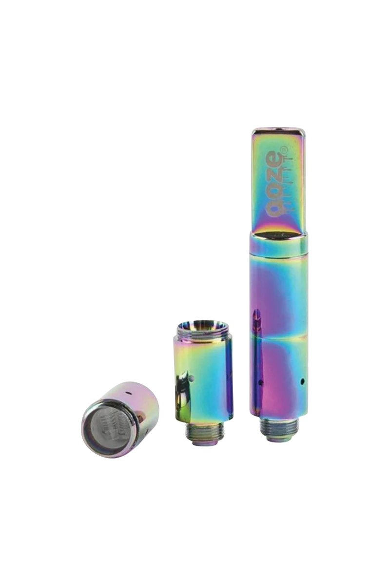 Ooze Slim Twist Pro Wax Atomizer Tank in Rainbow variant, Quartz material, for concentrates