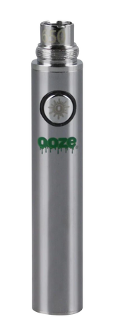 Ooze Standard 650mAh Vaporizer Battery in Silver - Front View