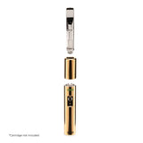 Ooze Tanker Thermal Chamber VV 510 Battery in gold, front view with separate parts displayed