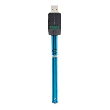 Ooze Twist Slim 510 Battery 2.0 in Blue with Charger, Front View, 320mAh Capacity, Portable