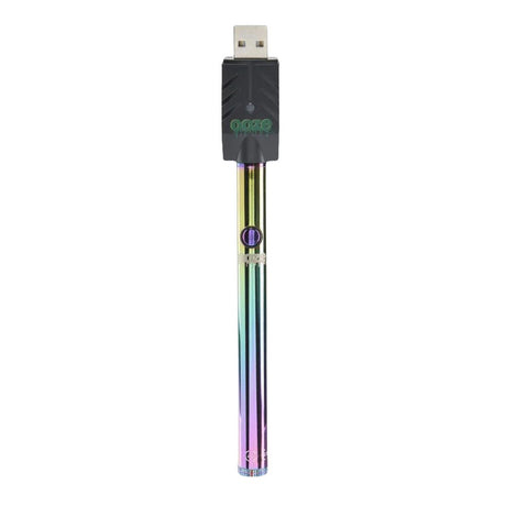 Ooze Twist Slim 510 Battery 2.0 in Rainbow with Charger, front view on white background