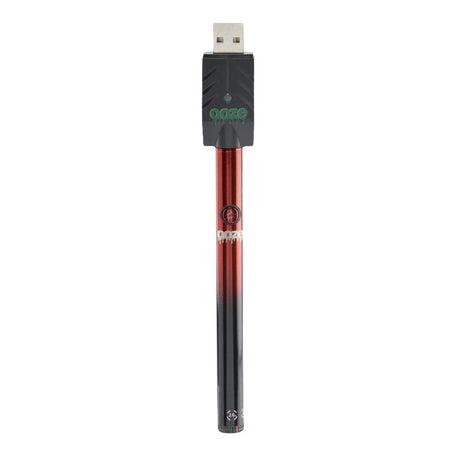 Ooze Twist Slim 510 Battery 2.0 in Red Black with Charger, 320mAh capacity, front view on white background