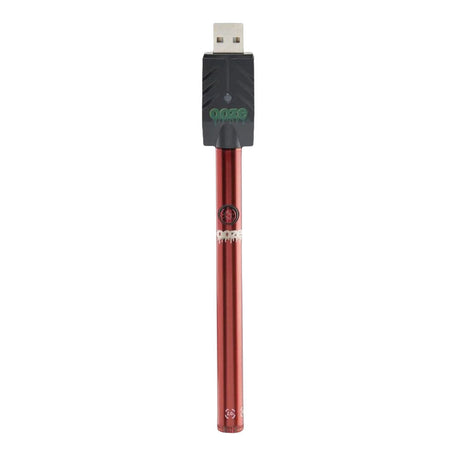 Ooze Twist Slim 510 Red Battery with USB Charger, 320mAh, front view on white background