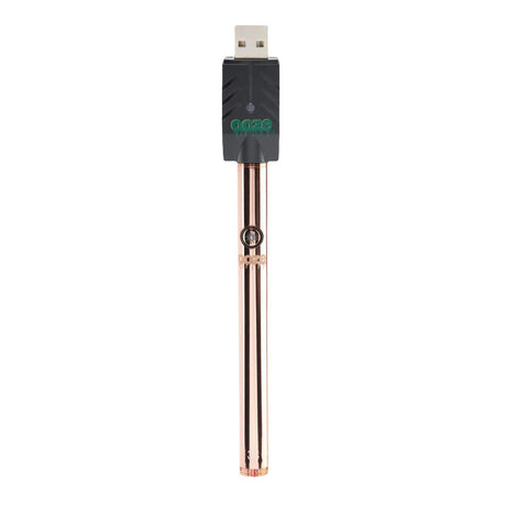 Ooze Twist Slim 510 Rose Gold Battery with USB Charger, 320mAh, front view