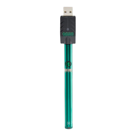 Ooze Twist Slim 510 Teal Battery 2.0 with USB Charger, Front View, 320mAh Capacity