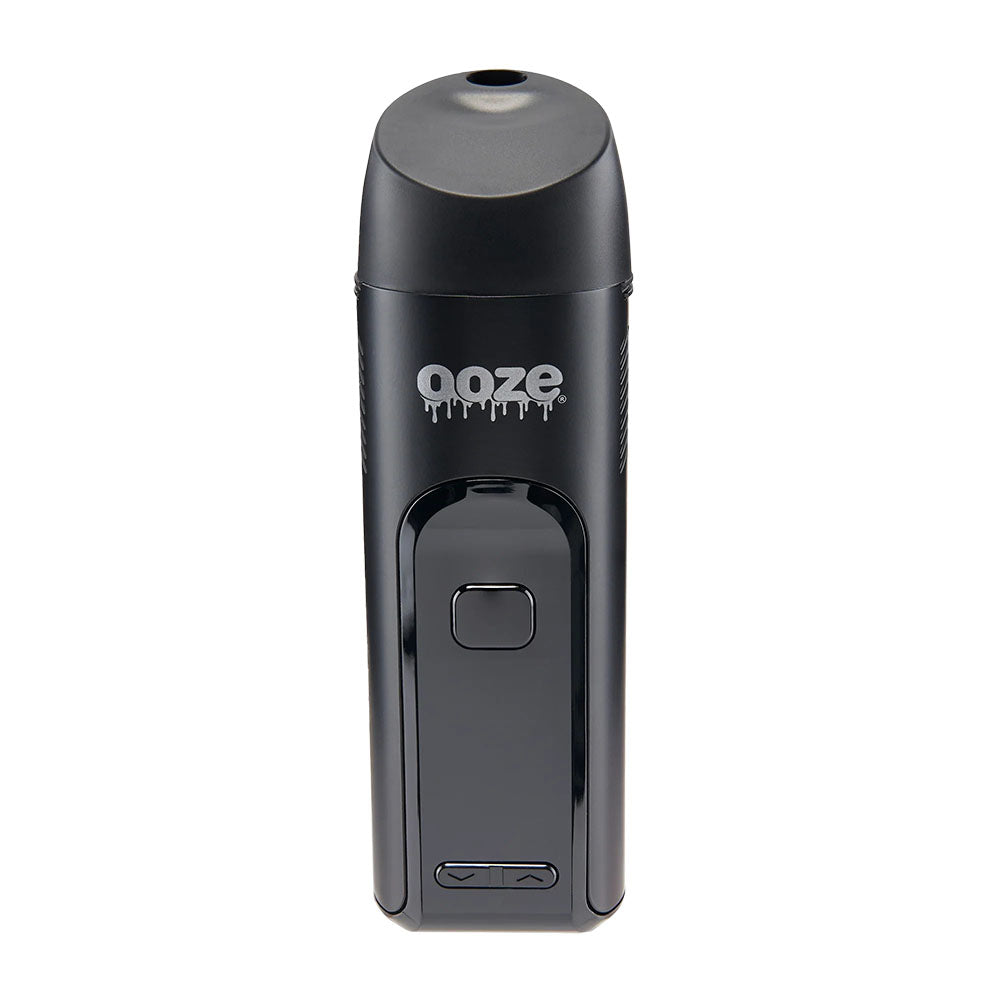 Ooze Verge Dry Herb Vaporizer in Black - Front View with 2500mAh Battery
