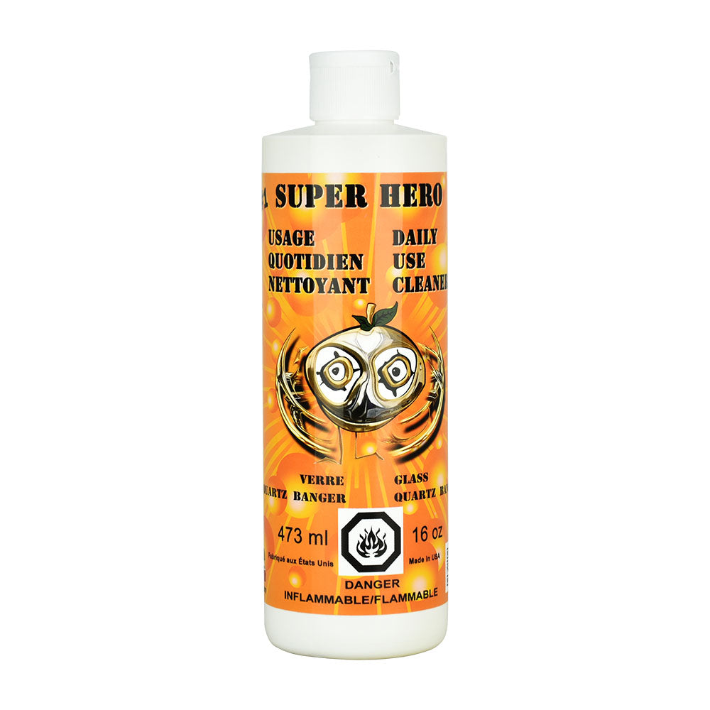 Orange Chronic Super Hero 16oz bottle of daily use cleaner for glass and quartz