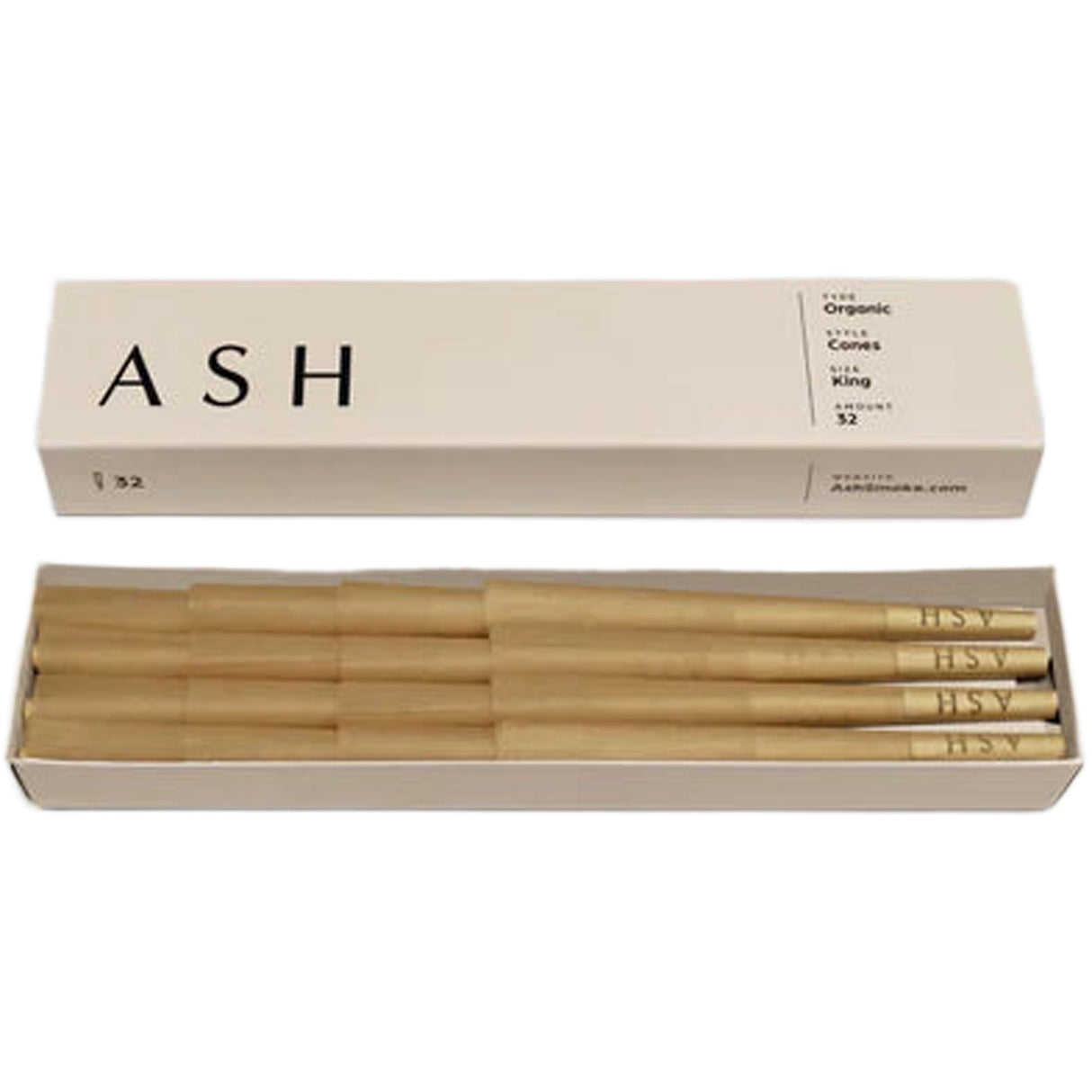 Ash Pre-Rolled Cones | Organic | 32 Count