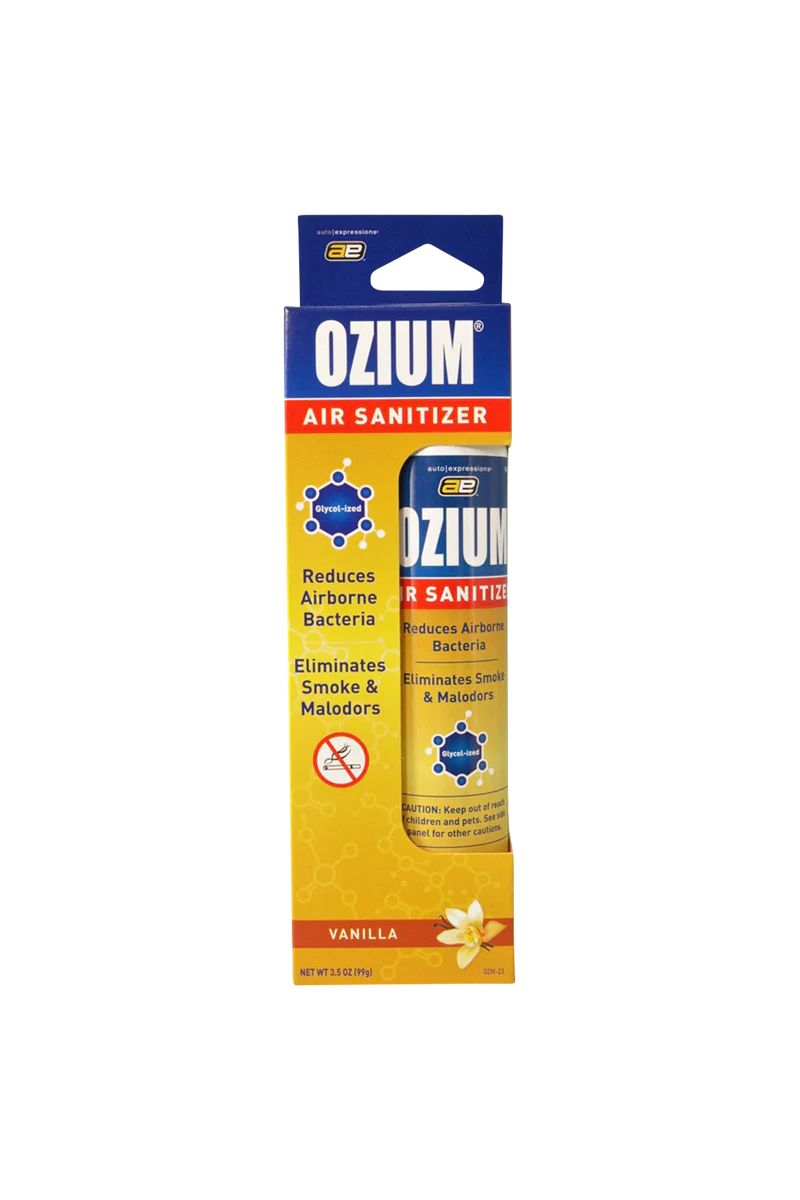 Ozium Air Sanitizer Vanilla 3.5 oz - Compact Design for Easy Travel