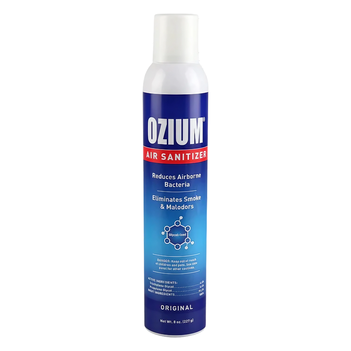 Ozium Original 8oz Air Sanitizer Aerosol Spray - Front View on White Background