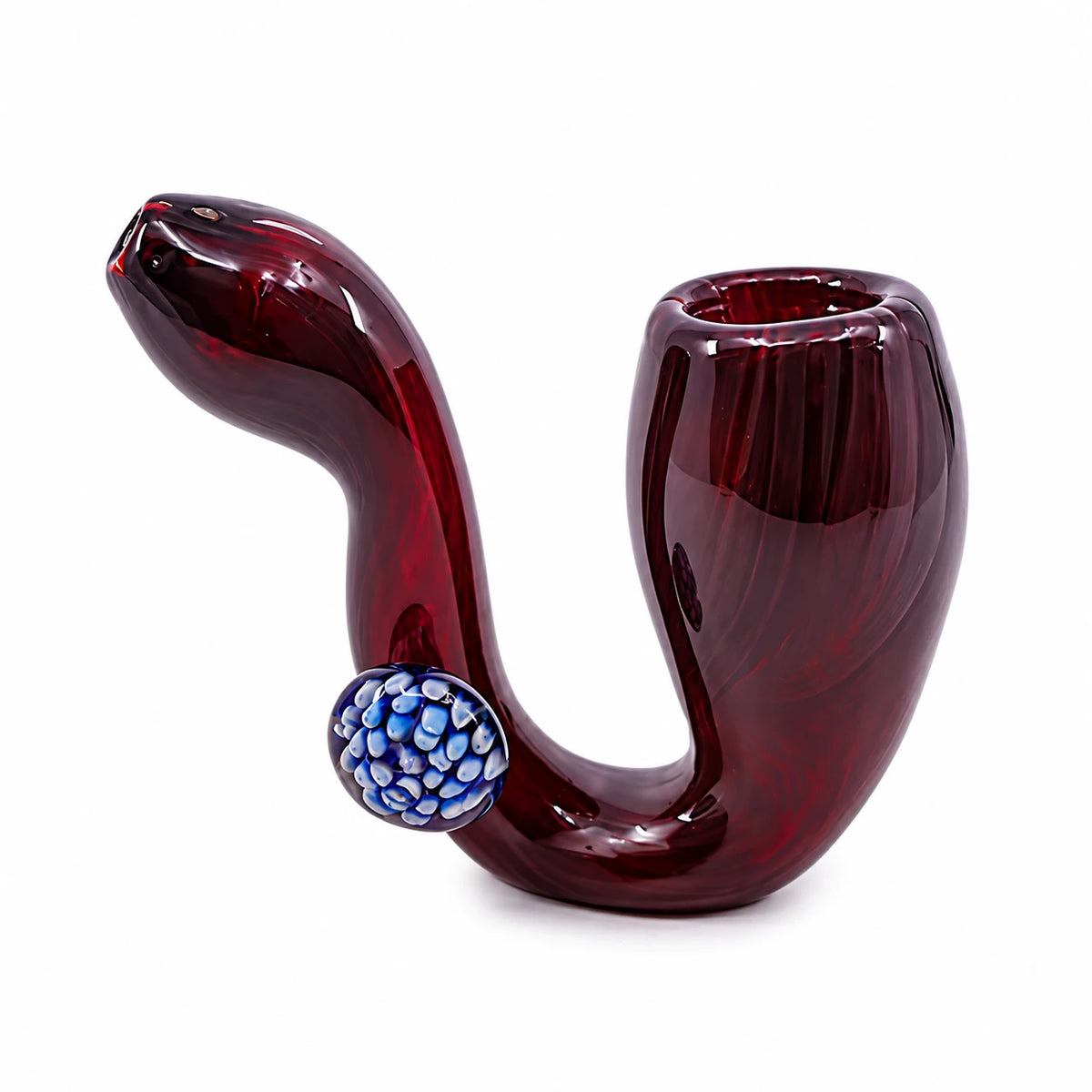 4" Sherlock w/ Marble Glass Hand Pipe