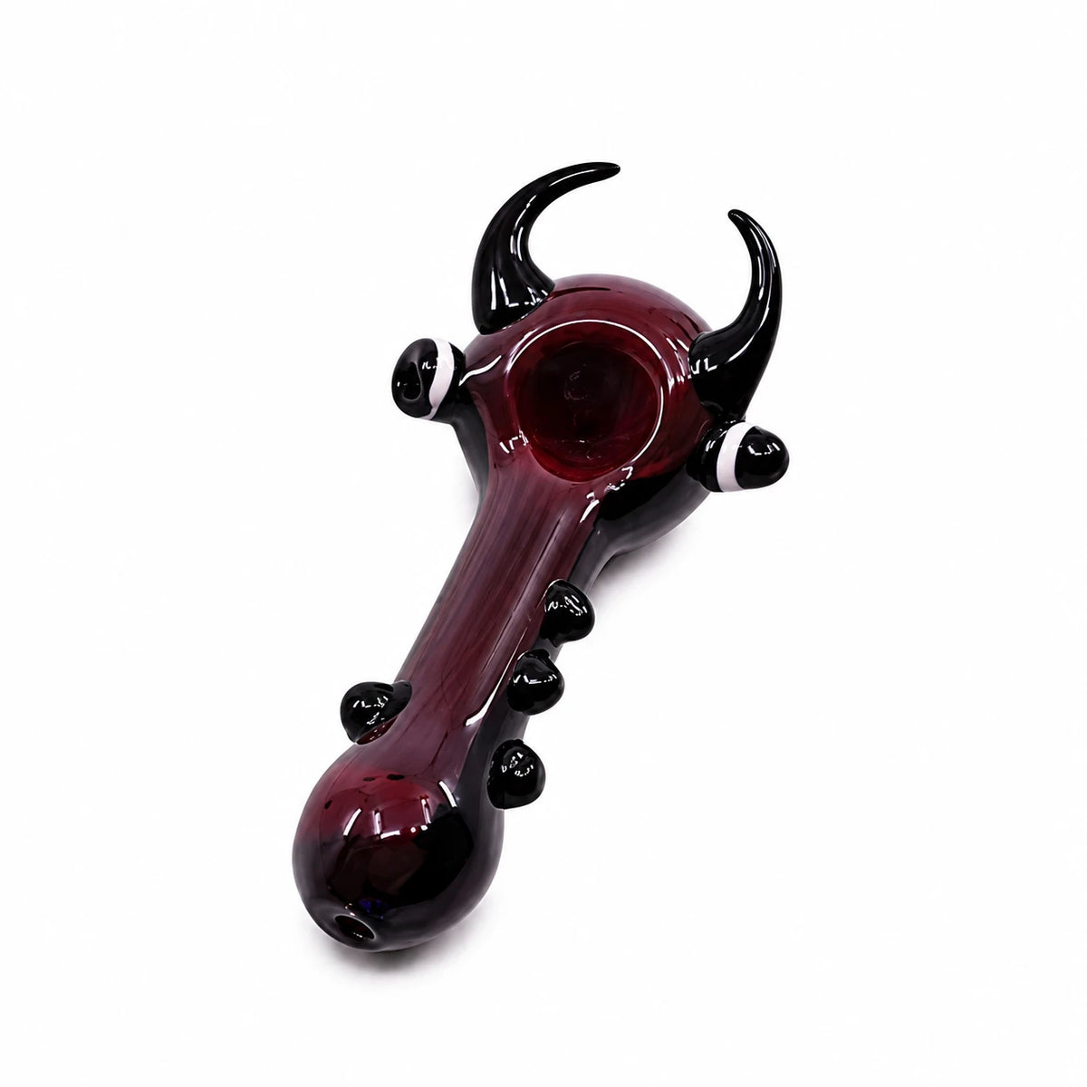 4" Double Horn Glass Hand Pipe