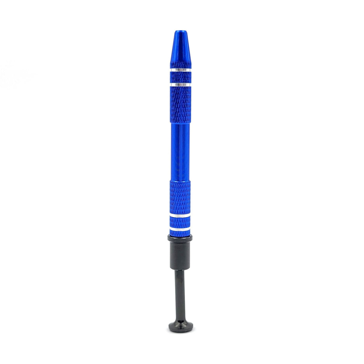 The Stash Shack Pearl Grabber Tool in Blue, ideal for concentrates, front view on white background