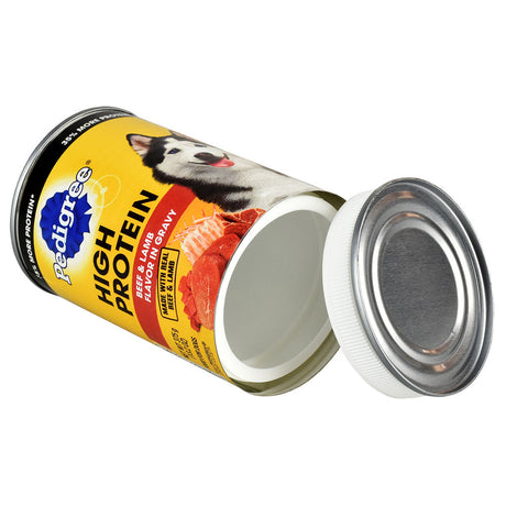 Pedigree Dog Food Diversion Stash Safe with Open Lid - 13oz Can - Angled View