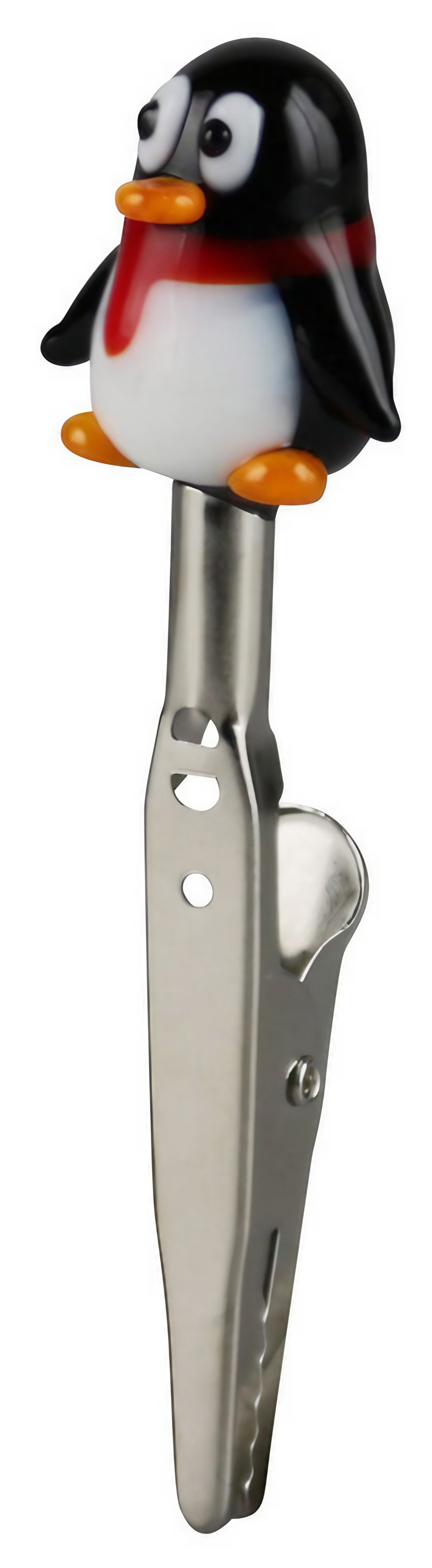 3" Penguin Memo Clip Front View - Cute Rolling Accessory with Sturdy Grip
