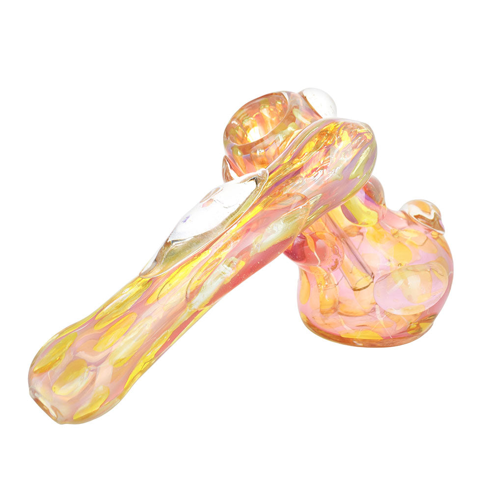 Phantasm Fumed Sidecar Bubbler, 4.75" with color-changing borosilicate glass, angled side view