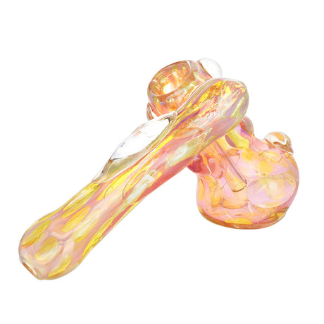 Phantasm Fumed Sidecar Bubbler, 4.75" with color-changing borosilicate glass, angled side view
