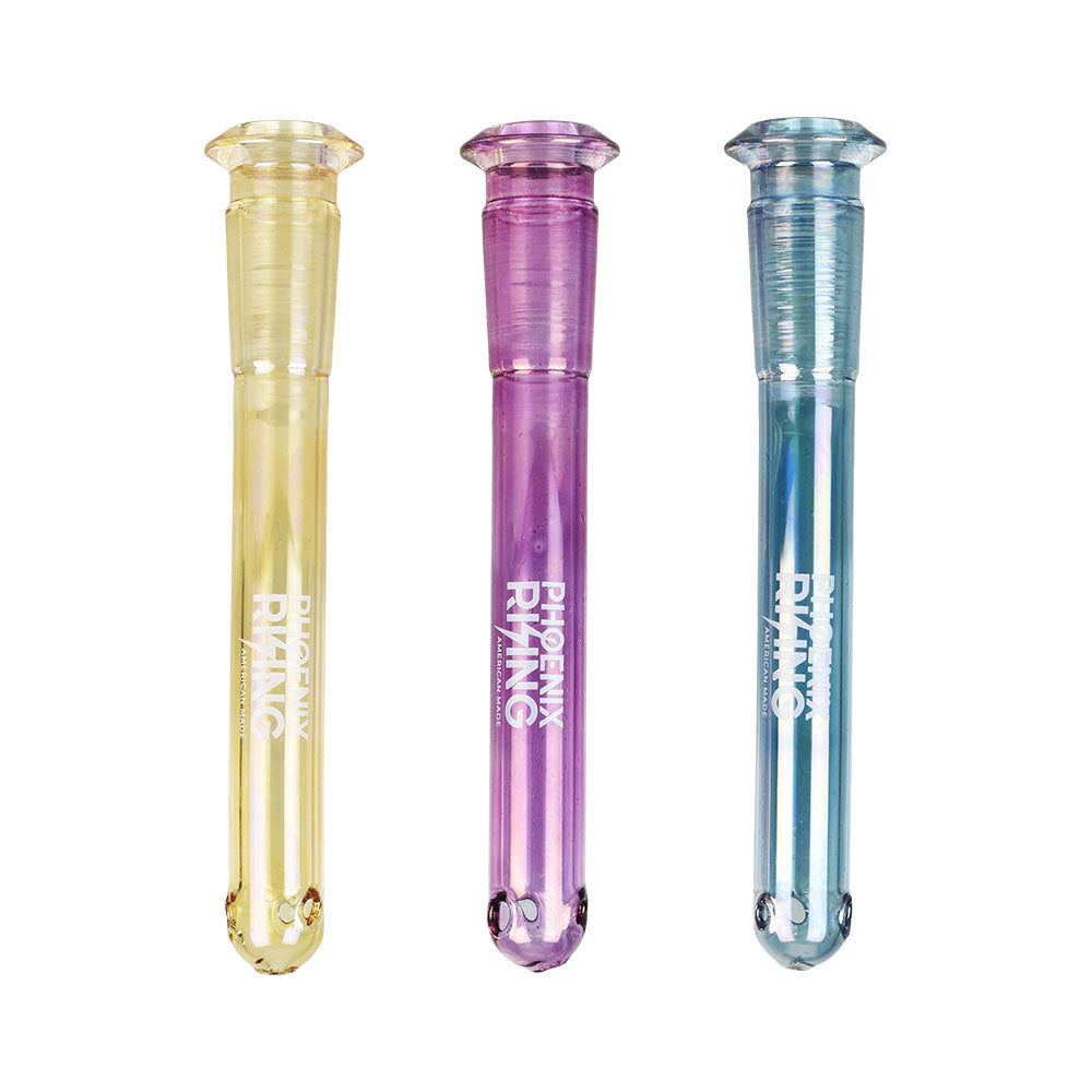 Phoenix Rising 14mm Metallic Diffused Downstems in Gold, Purple, and Blue