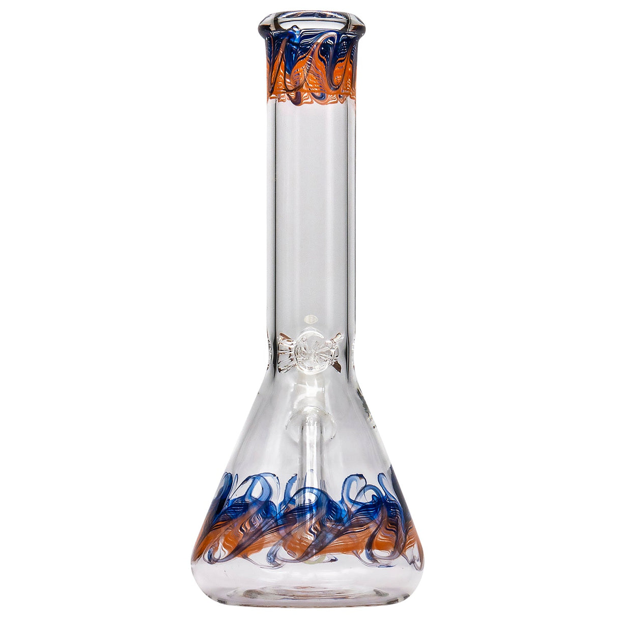 LA Pipes "Phoenix Rising" Beaker Bong, 12" Height, Color Wrapped Design, Front View