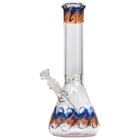 LA Pipes 'Phoenix Rising' Beaker Bong with Color Wrap, 12-inch, Borosilicate Glass