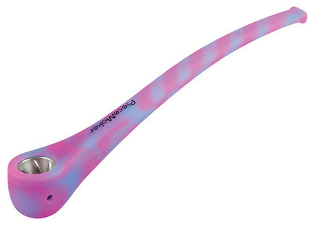 PieceMaker Konjuror Silicone Pipe in Pink & Blue - 12" Long, Durable Design