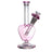 1Stop Glass Valentine Heart Bong in Pink, Beaker Design, 9" Height, 45 Degree Joint