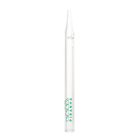 Piranha Glass 5" 12mm Clear Dab Straw Front View on White Background for Concentrates