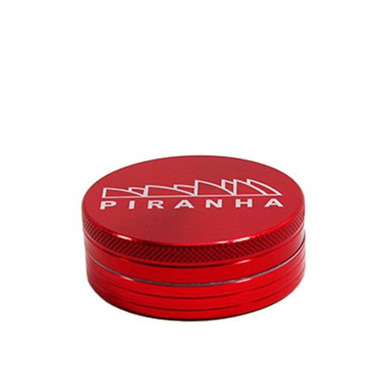 Piranha Grinder 2 Piece 2.5" in Red - Durable Aluminum Herb Grinder - Top View
