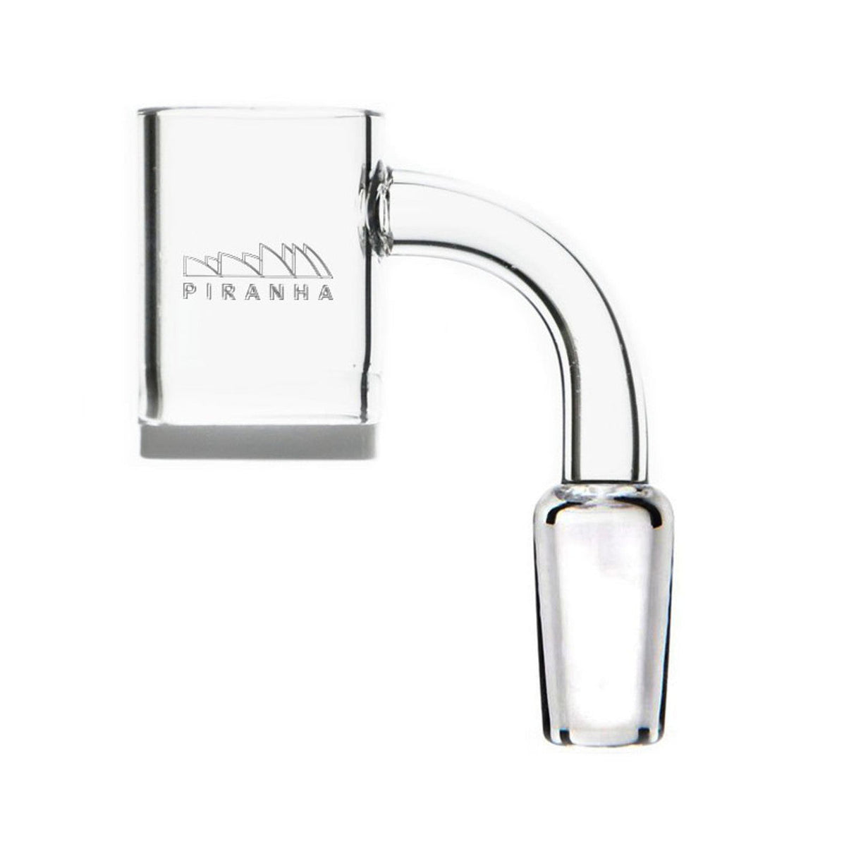 Piranha Quartz Banger Nail with Flat Top Opaque Bottom for Dab Rigs - Side View