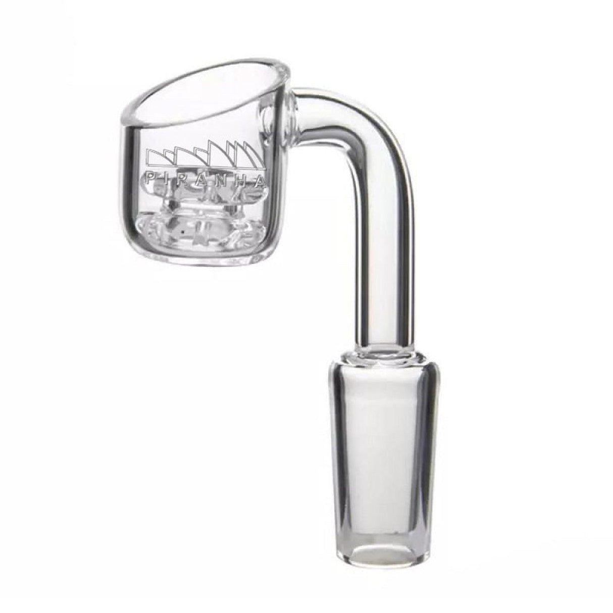 Piranha Quartz Diamond Knot Banger Nail 14mm Male for Dab Rigs - Clear Side View