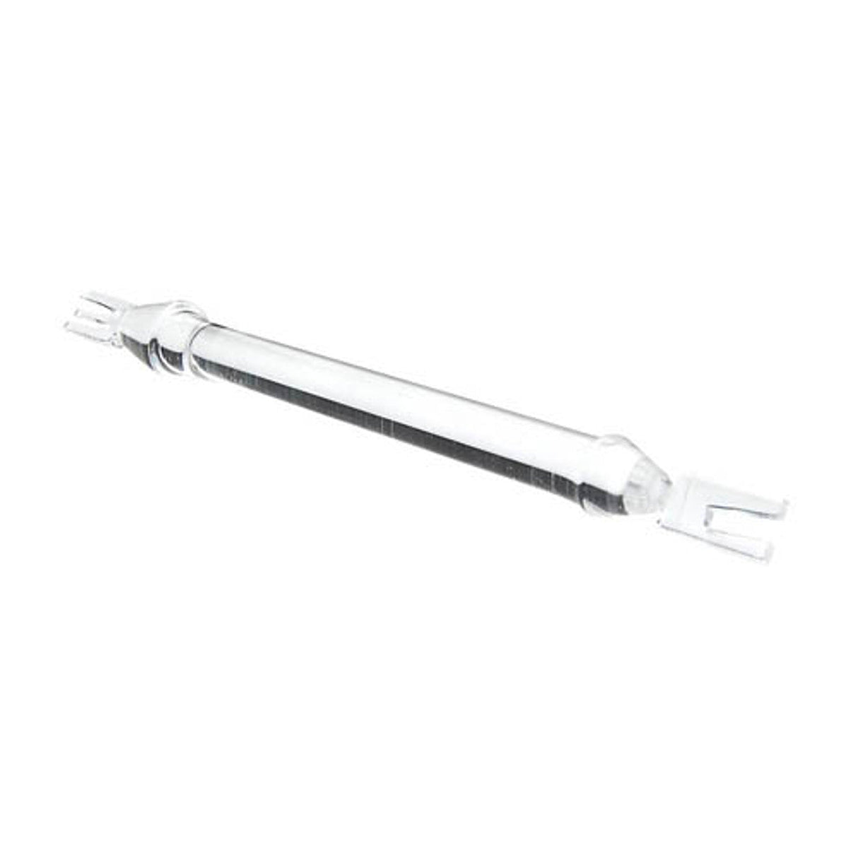 Piranha Quartz 5" Fork Style Dabber for Concentrates, Clear, Isolated on White Background