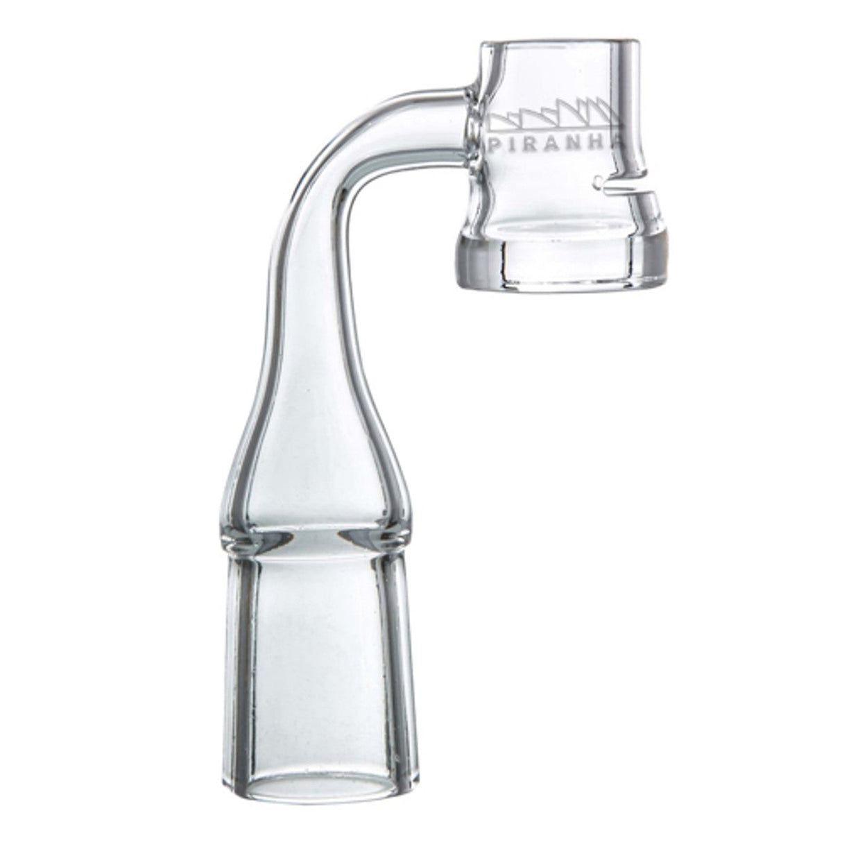 Piranha Quartz Grail Banger Nail for Dab Rigs, Clear Quartz, Front View