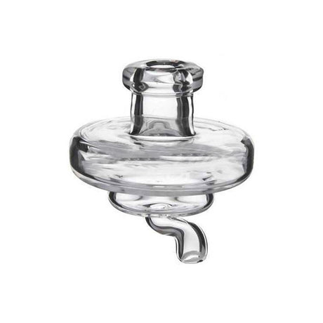 Piranha UFO Carb Cap with Directional Airflow for Dab Rigs, Borosilicate Glass, Top View