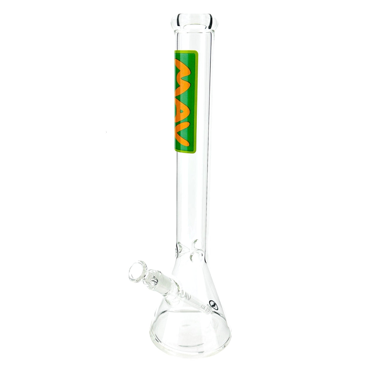 18" MAV Glass Classic Beaker Bong with Borosilicate Build and Female Joint - Front View