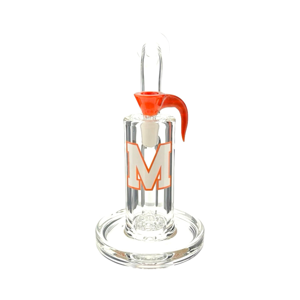 9" X 7 Mm One Of One Varsity Orange M Type Bubbler Laidback Neck