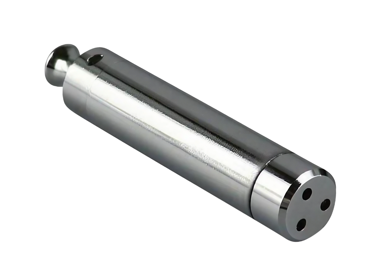 Stainless Steel Portable Hand Pipe for Dry Herbs, Chillum Design, 2.5" Diameter - Side View