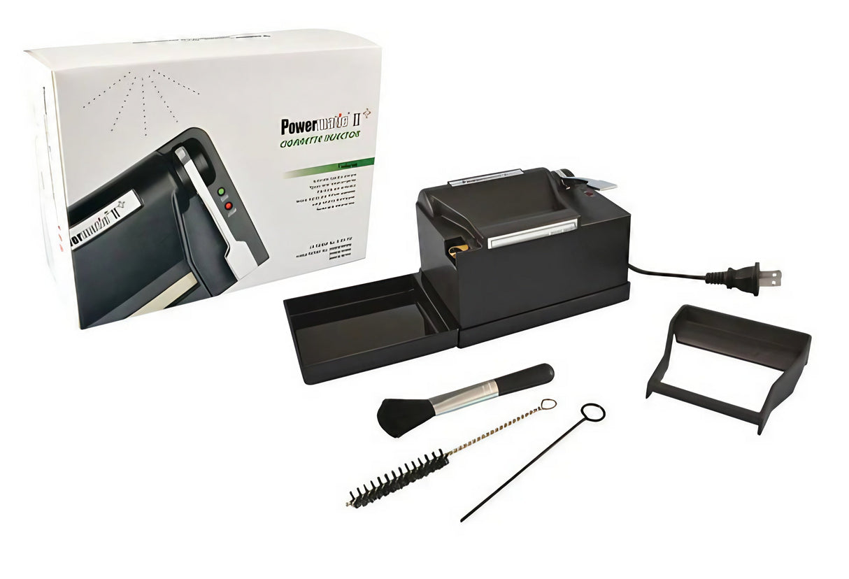 Powermatic II+ Electric Cigarette Injector Machine, King Size, with accessories and box