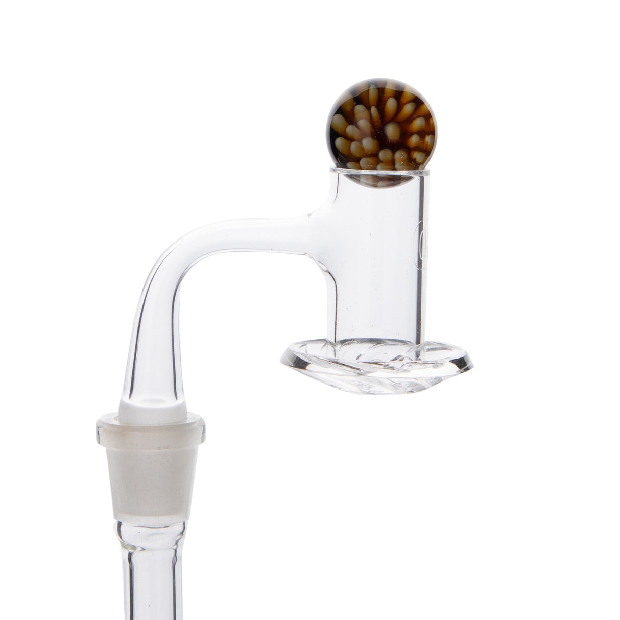 DANK BANGER PREMIUM BLENDER Quartz Banger Hanger, 14mm Joint, Side View on White