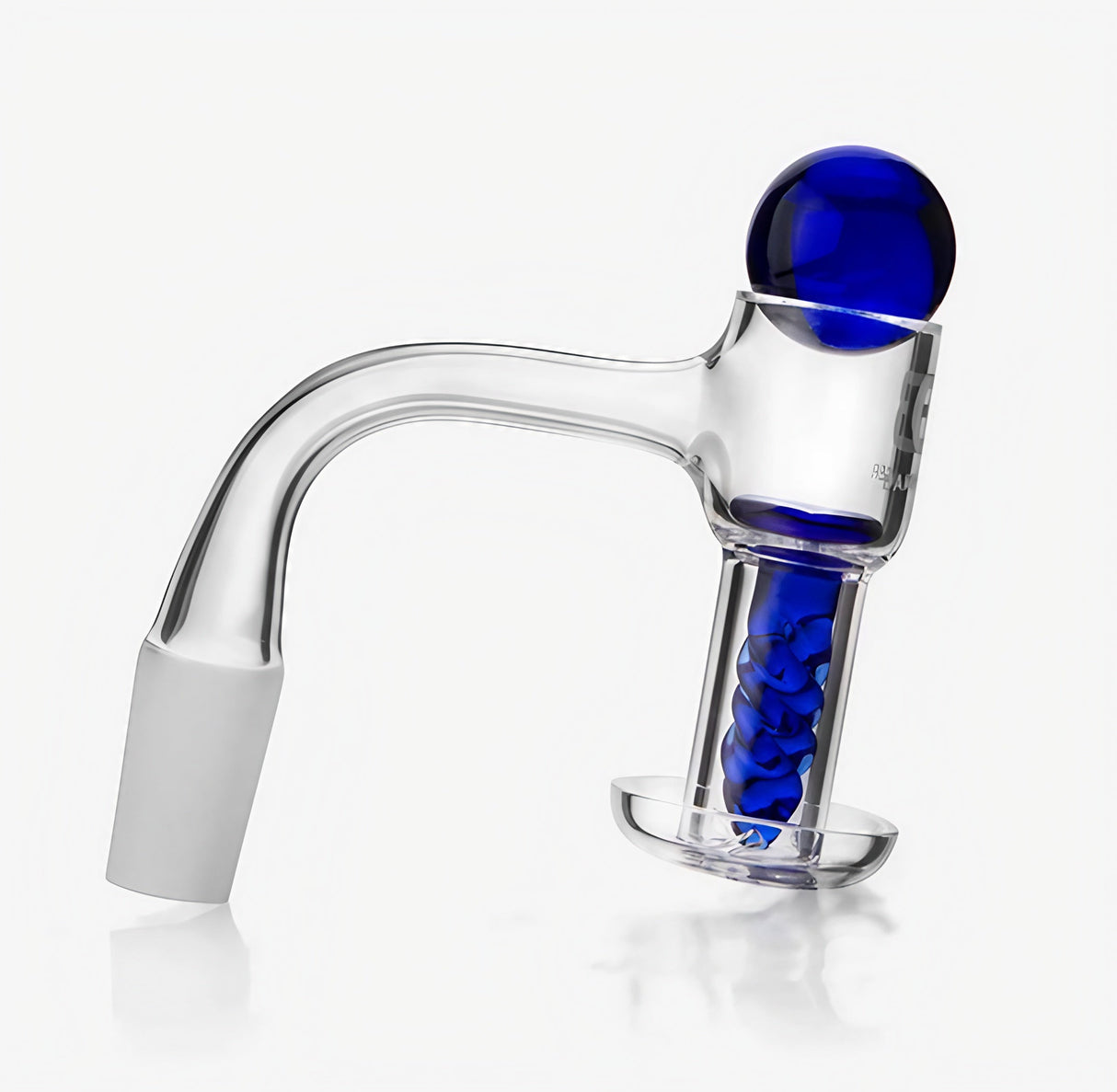 DANK BANGER Premium Full Weld Terp Slurper Combo Set, 25mm Male Quartz Banger with Blue Accents