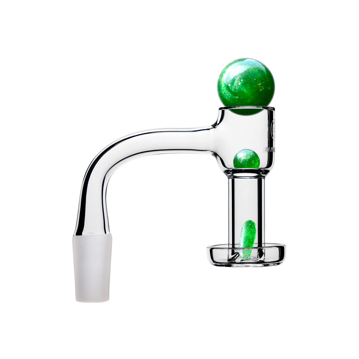 DANK BANGER Premium Full Weld Terp Slurper Combo Set in Green, 25mm, Male Joint, Side View