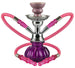 Premium Hookah 2-Hose 'The Pumpkin' in Purple, Front View, Ideal for Sharing