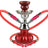 Premium Hookah 2-Hose 'The Pumpkin' in Red, 10" Compact Design, Front View on White Background