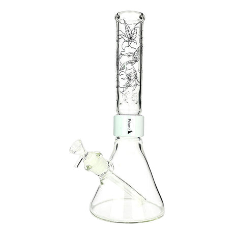 Prism Sky High Standard Beaker Water Pipe - 14" Clear Borosilicate Glass with Etched Design