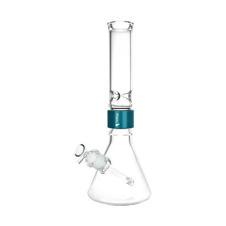 Prism Standard Beaker Water Pipe, 14" Clear Borosilicate Glass, with 14mm Female Joint - Front View