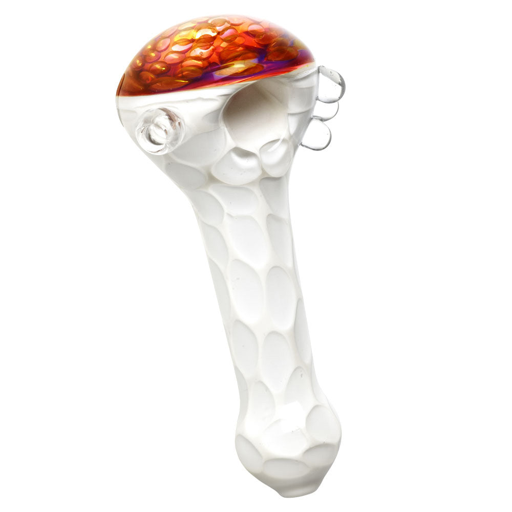 Psychedelic Galaxy Wasp Nest Spoon Pipe, Heavy Wall Borosilicate Glass, 2" Length, Front View