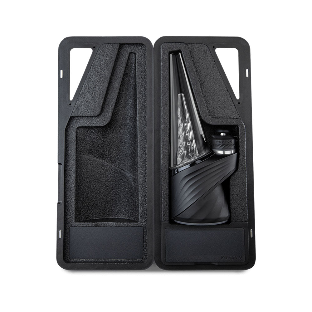 Puffco Peak Pro Vaporizer in Black, Smart Rig with 1700mAh, Open Case View