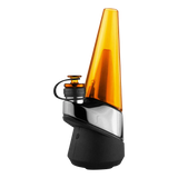 Puffco Peak Amber Glass Attachment for E-Rig, Side View on Seamless White Background