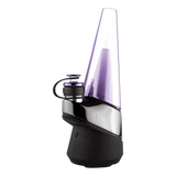 Puffco Peak Colored Glass Attachment in purple, side view on white background