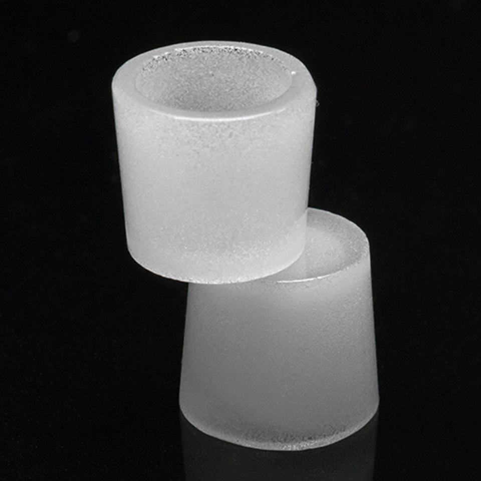 Puffco Peak Gavel Bowl for concentrates, frosted glass finish, front view on black background