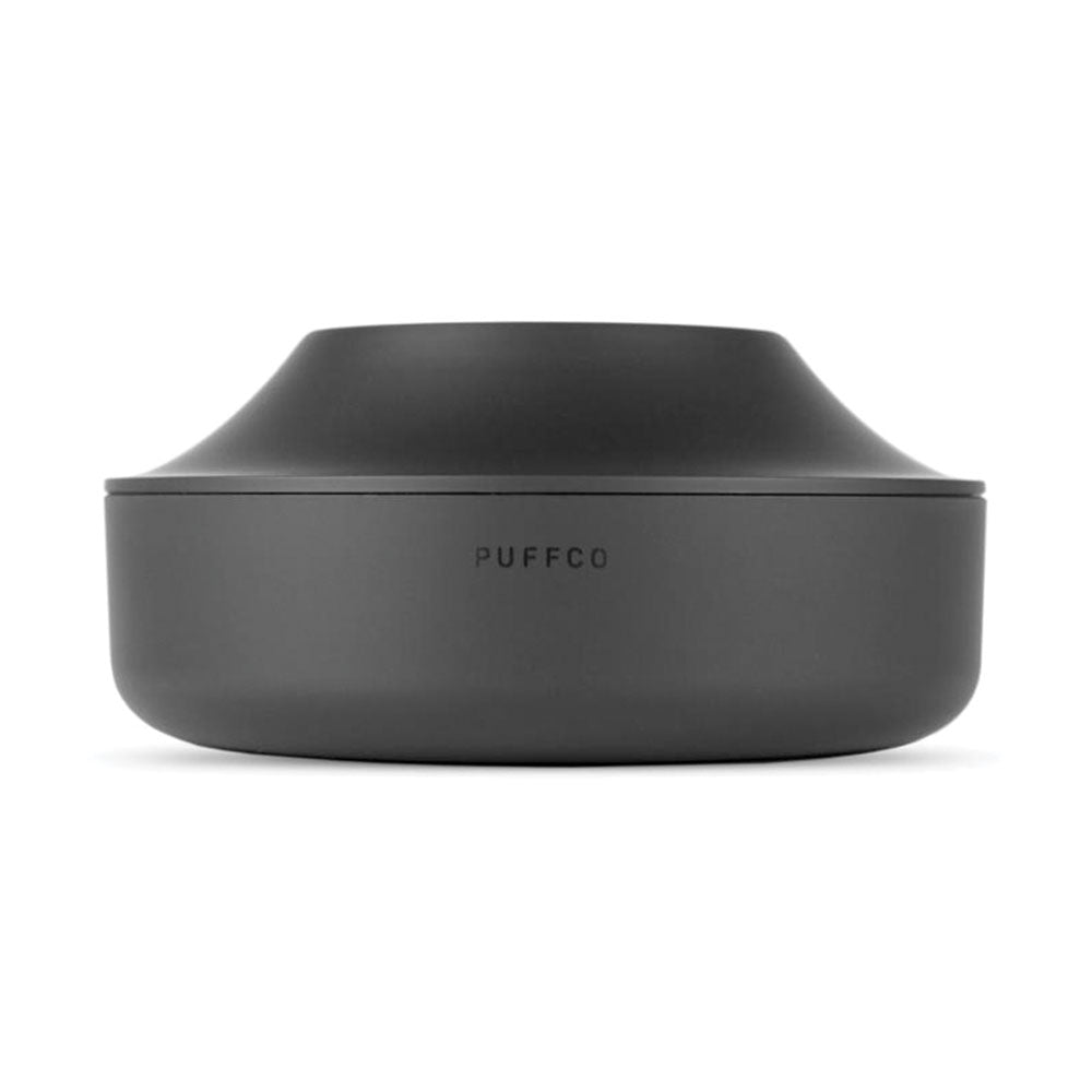 Puffco Peak Pro Power Dock front view, sleek black charging base for vaporizers